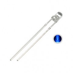 LED-dioda 3 mm clear plava 200mCd 45c