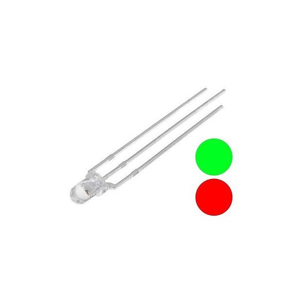 LED dioda 3mm crvrna/zelena - OLE3DUO
