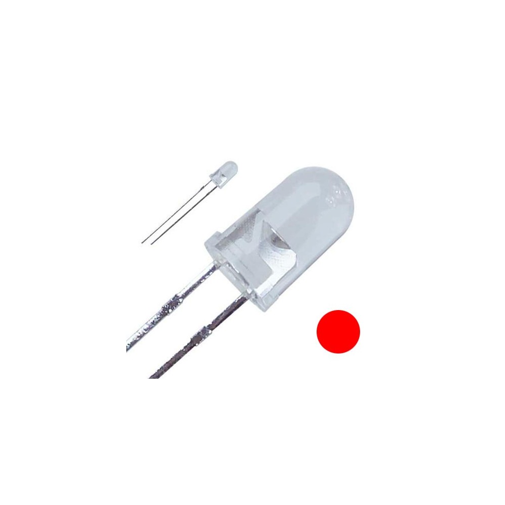 LED-dioda 5mm clear crvena 1000mcd,40° - OLE5CCR2
