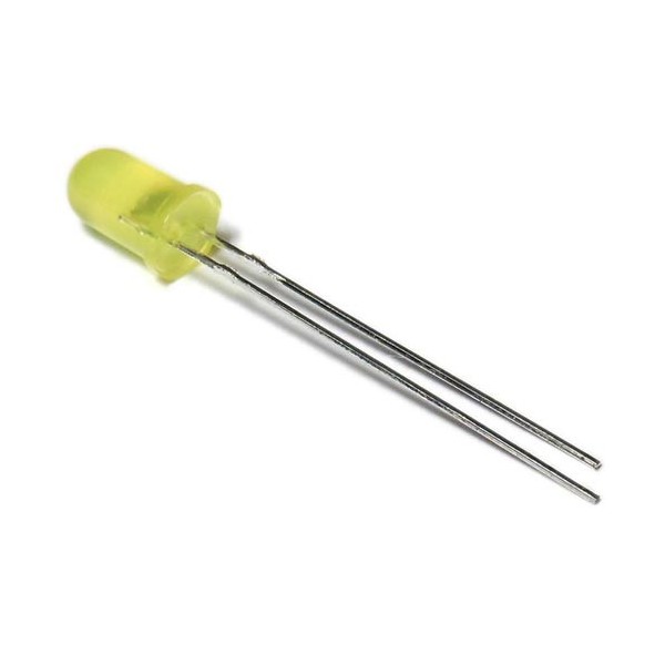 LED-dioda 5mm zuta,19mcd, 10mA,diffuse - OLE5ZU1