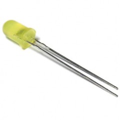 LED-dioda 5mm zuta 1500mcd