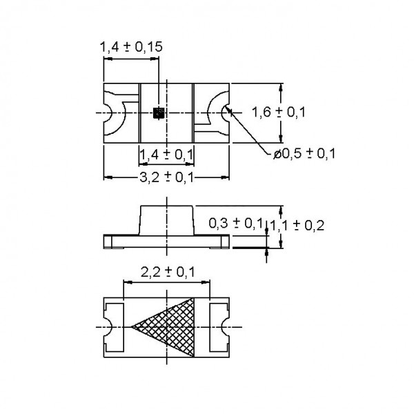 SMD LED crvena 40mcd 130° Rev. - OLEEL23-21CR
