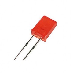 LED-dioda pravoug.2X5mm crvena
