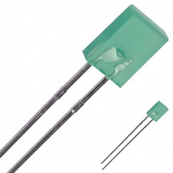 LED-dioda pravoug.2X4mm zelena clear 20mA - OLEPZE