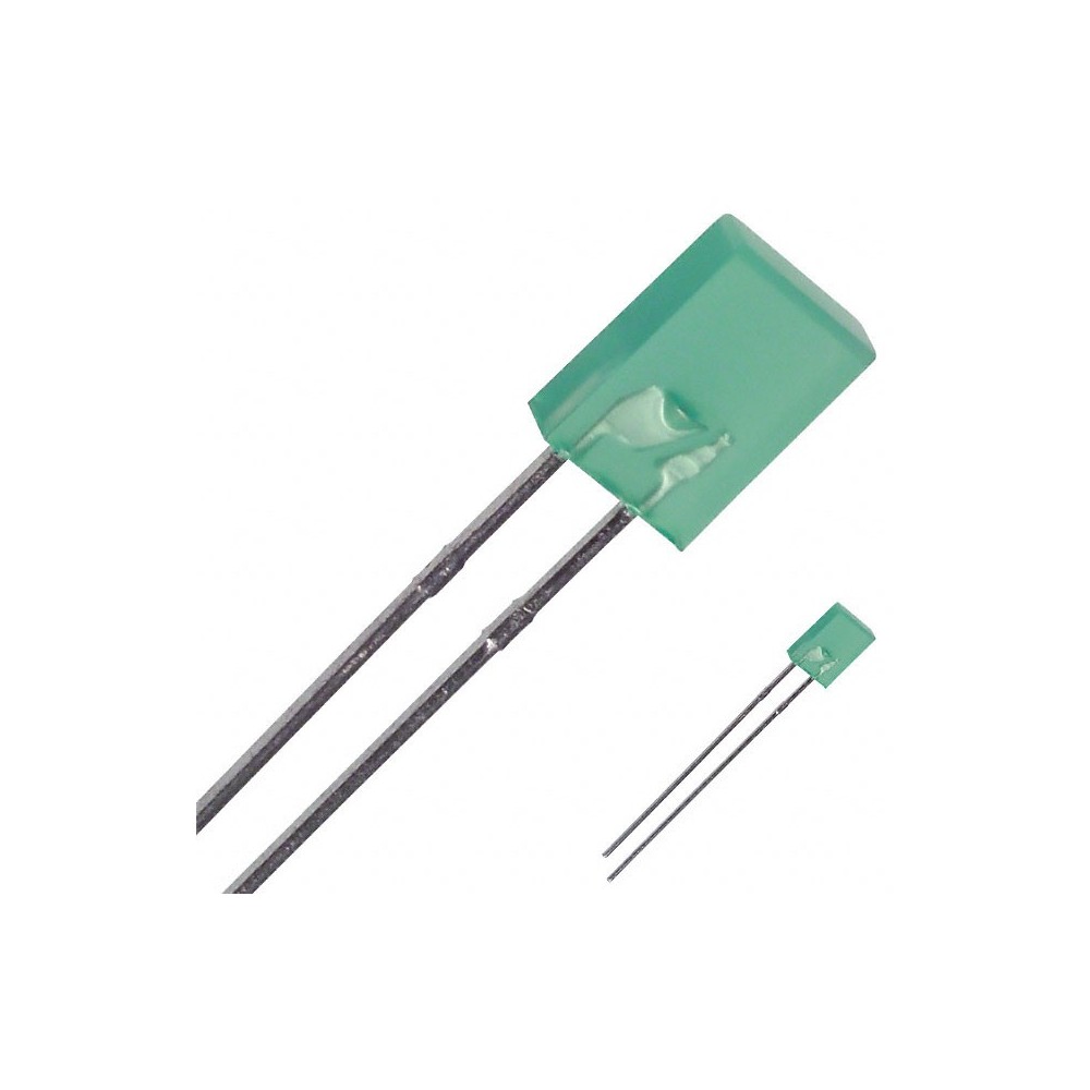 LED-dioda pravoug.2X4mm zelena clear 20mA - OLEPZE