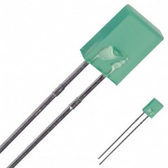 LED-dioda pravoug.2X4mm zelena clear 20mA
