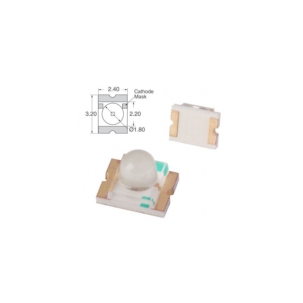SMD led dioda crvena 40mcd 130 - OLESMD-CR