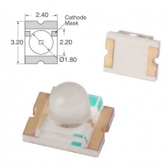 SMD led dioda crvena 40mcd 130