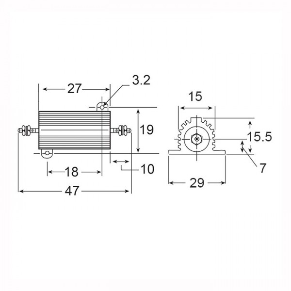 Otpornik za hladnjak  25W 220R  ± 5% - OTH25-220R