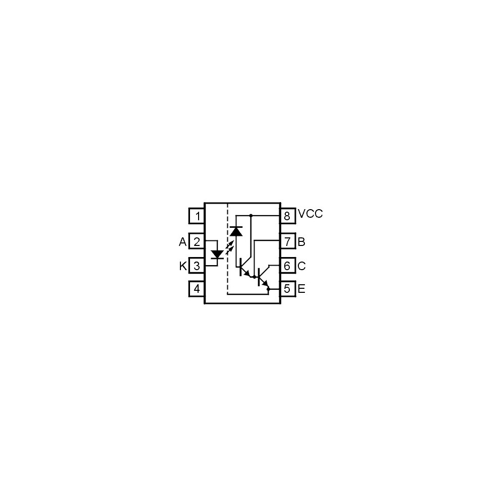Optok-Darl.>2.5kV 7V 60mA DIP8 - OOK6N138