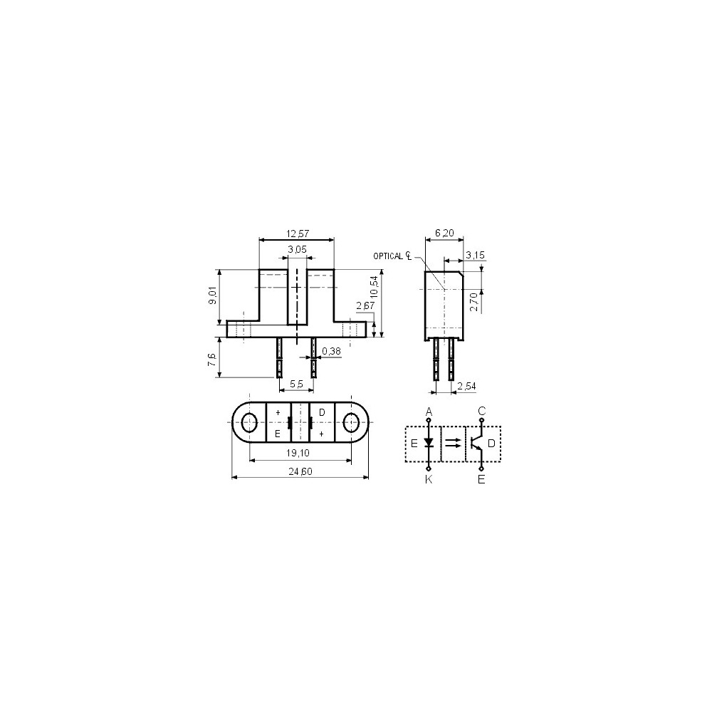 Slotted Optic.Switch-Trans.Out. ITR8102 - OOKCNY37