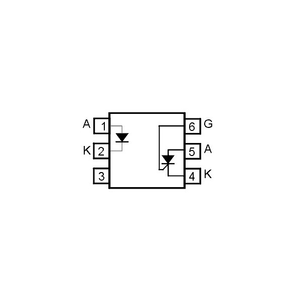 Photo Thiris.Out. 2.5kV 400V 150mA DIP6 - OOKH11C4
