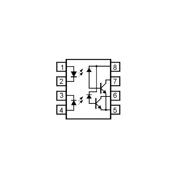Optok.2xCh 2.5kV 1MBd DIP8 - OOKHCPL2531