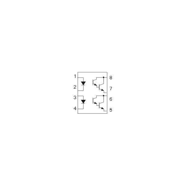 2xOptok-Darl.5kV 35V 80mA DIP8 - OOKLTV825