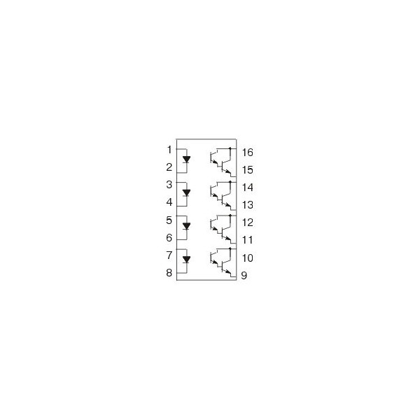 4xOptocoupler LTV845, DIP16 - OOKLTV845