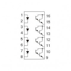 4xOptocoupler LTV845, DIP16
