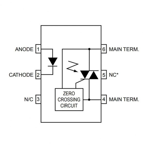 Optotr+ZCD 7.5kV 400V 15mA DIP6 - OOKMOC3041