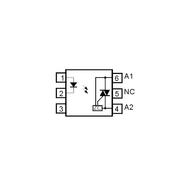 Optok.+ZCD 7.5kV 400V 0.1A 5mA DIP6 - OOKMOC3043