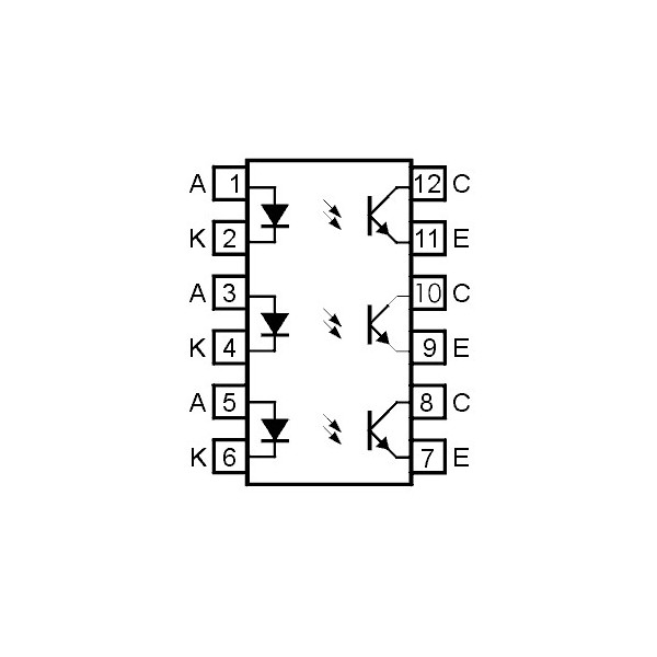 3xOptok.PC817 5kV 35V 50mA >50% DIP12 - OOKPC837