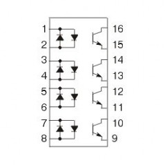 4xOptok. PC844, DIP16