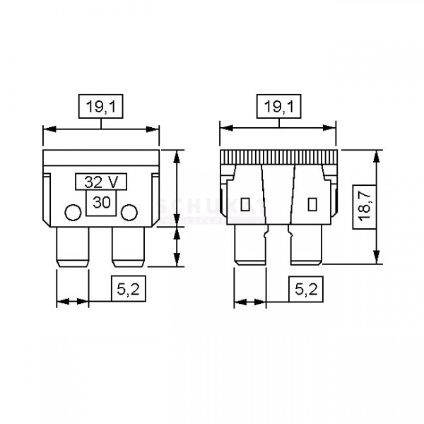 Auto osigurac 2A  32V  - OSFK2-2