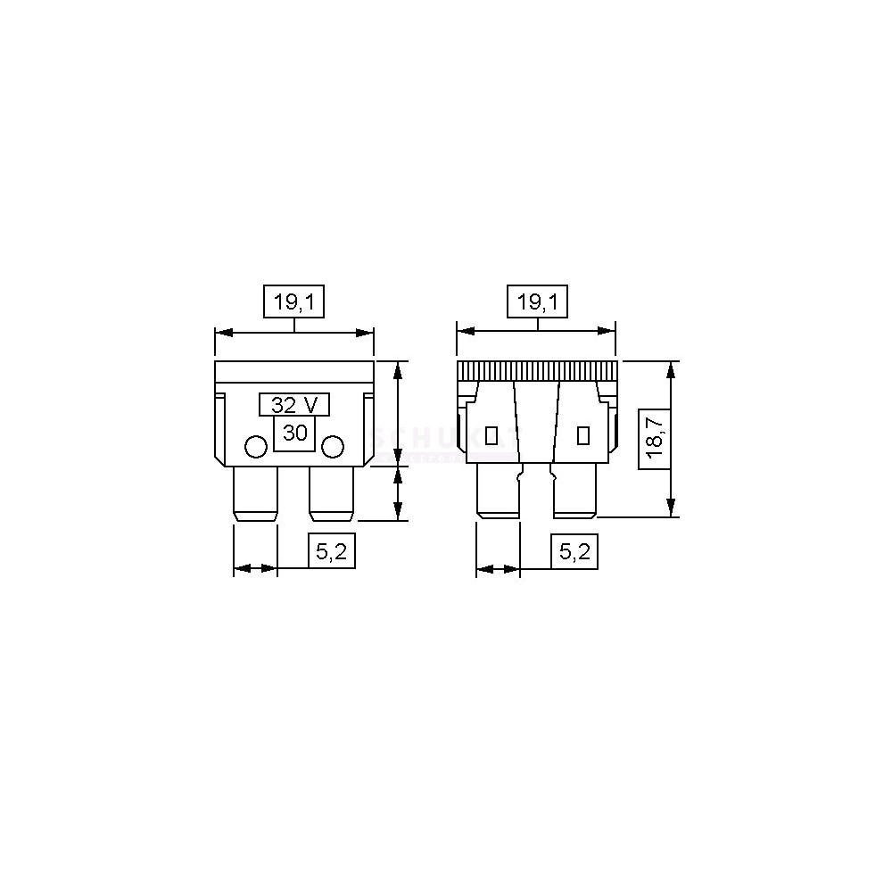 Auto osigurac 25A  32V   - OSFK2-25
