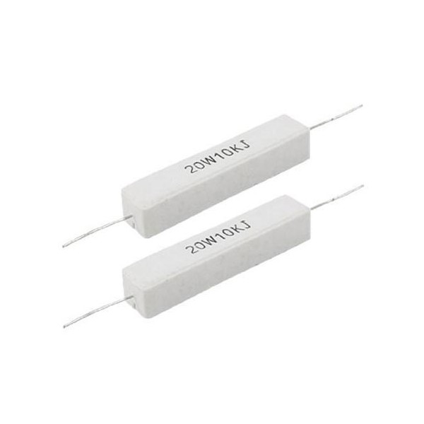 Otpornik žičani cementni;THT; 4,7 kΩ; 20 W; ±5% - OTK20-4K7