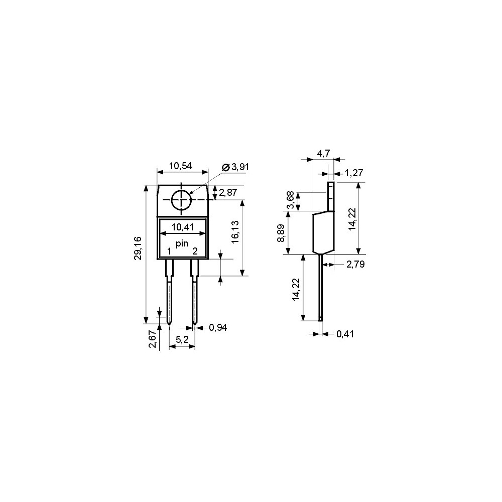 Dioda ultra brza 500 V 8A - DIOBYV29/500