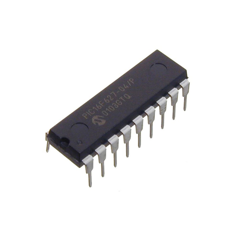 1KX14 Flash 16I/O 20MHz DIP18 - PCPIC16F627-20/P