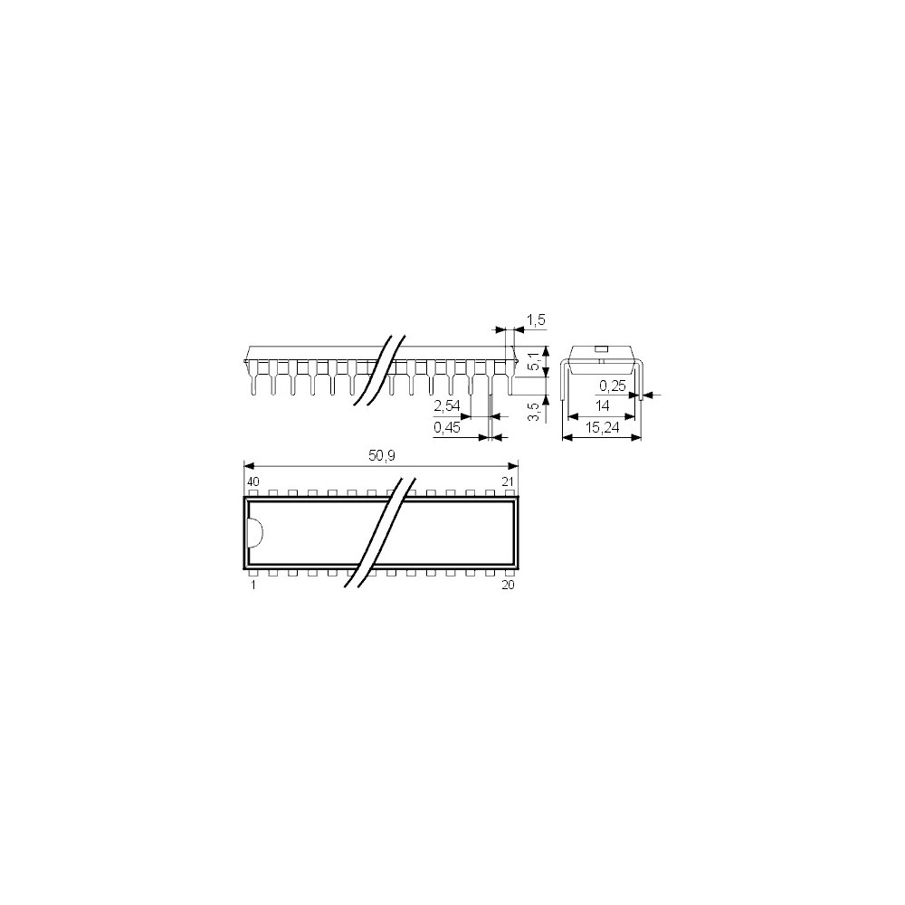 256x8 RAM-I/O Timer M5L8155p - PC8155P