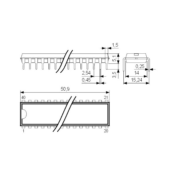 256x8 RAM-I/O Timer M5L8155p - PC8155P