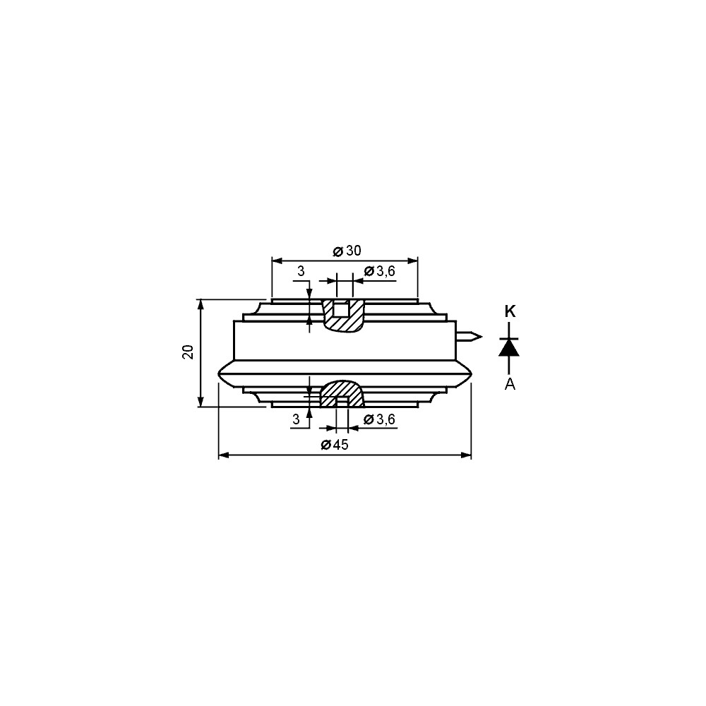Dioda disk DR856-250  250A 1200V - DIODR856-250