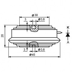 Dioda disk DR856-250  250A 1200V