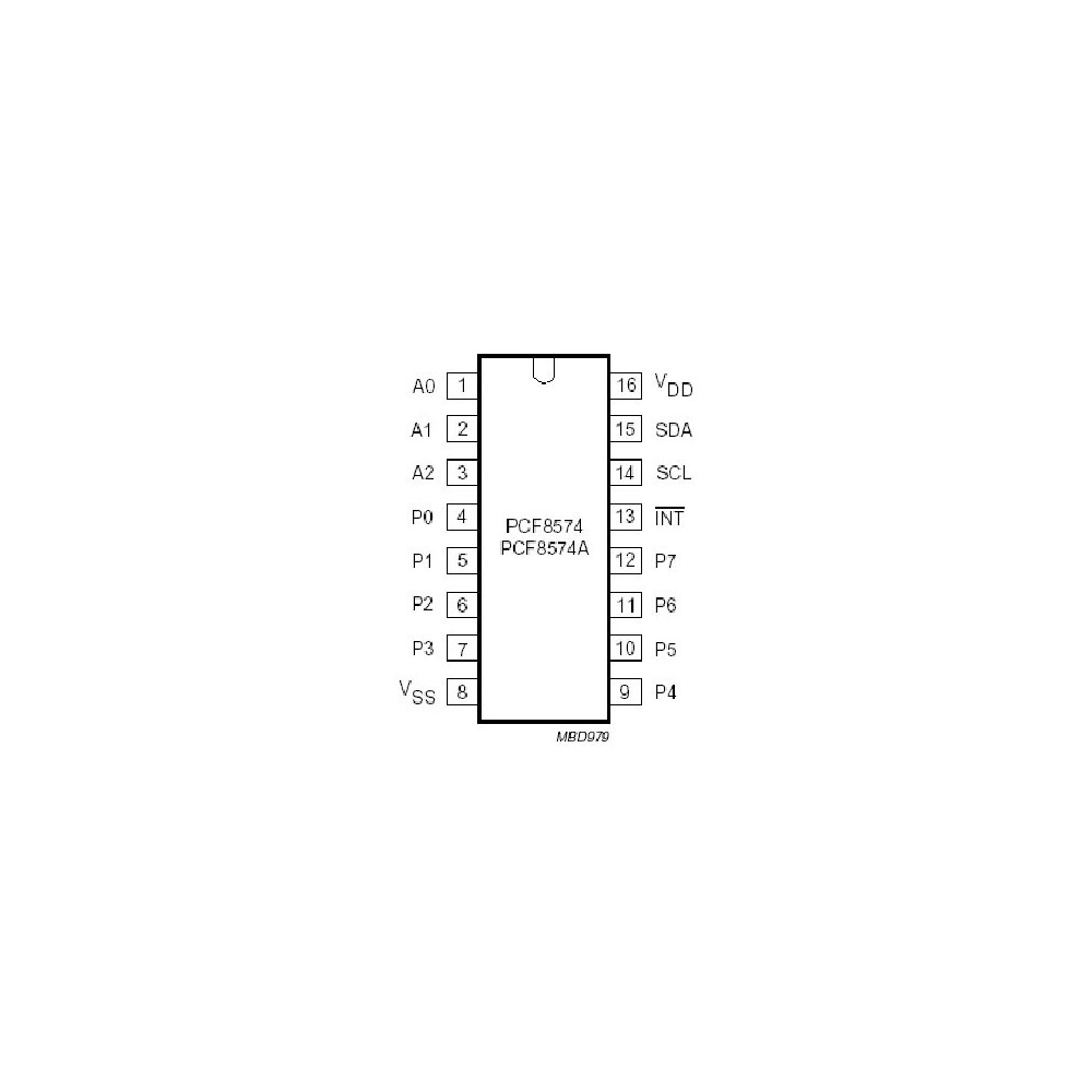 CMOS-IC 8-Bit i/o eXPANDER, BIDIREKT.F - PCPCF8574
