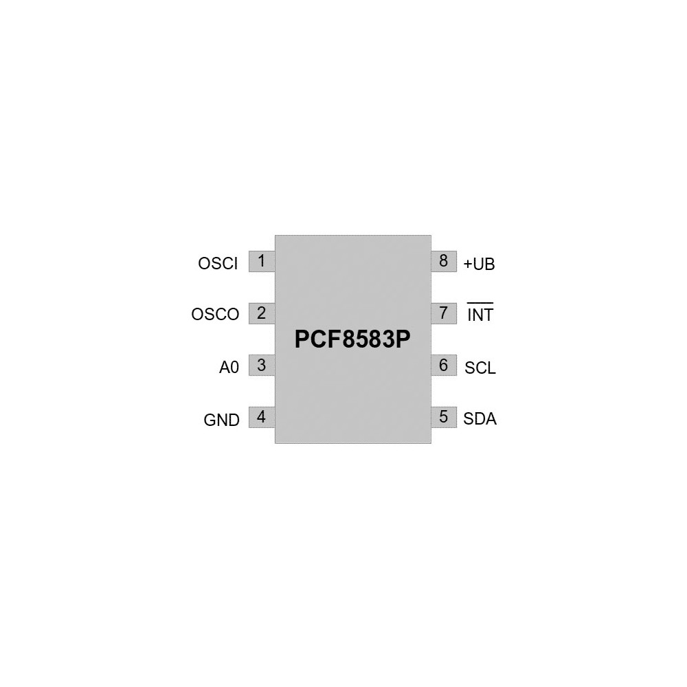 IC Clock/Calendar 240B-RAM DIP8 - PCPCF8583