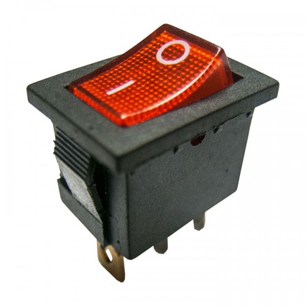 Prekidač wipp 6A/250V 1pol sa ind. crveni - PREU1A-2