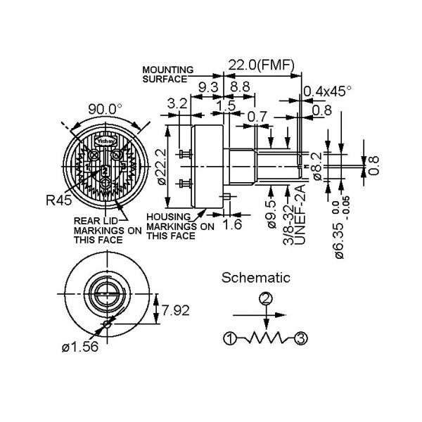 Potenciometar precizni Tip 357 5K - POTP357-5K