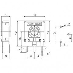 Trimer pot. PT15LH  2,2M