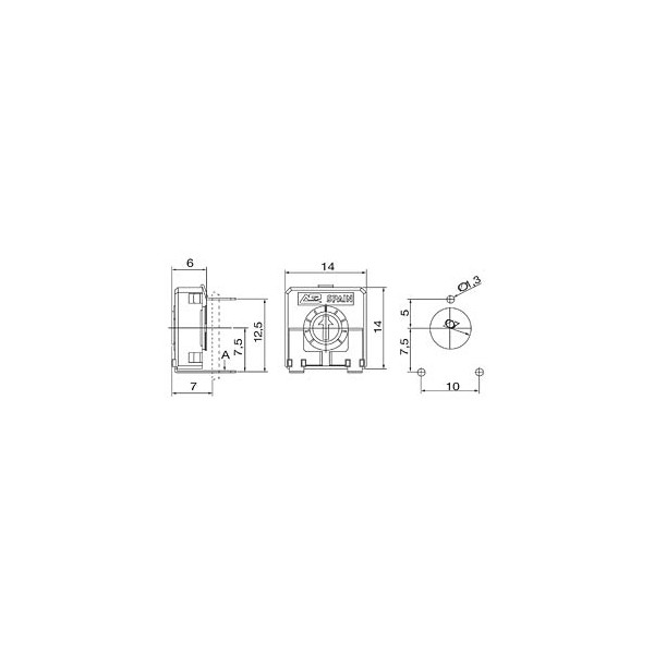 Trimer pot. PT15LV  500 - POTR15LV-500