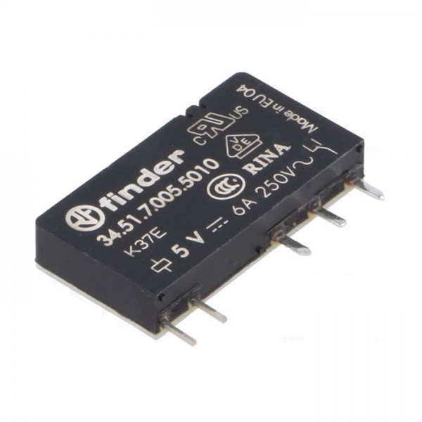 34.51.7.005 Relej Finder 5VDC; I max: 6A - RELF3451-5