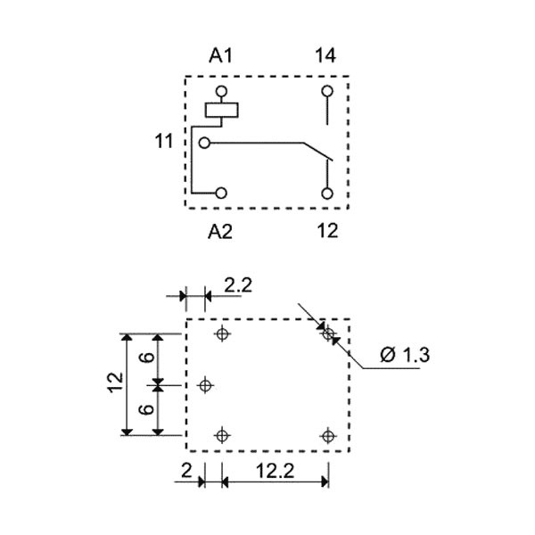 Relej FINDER F3611.9.024 1xU 10A 24V DC - RELF36119024