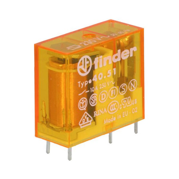 Rele Finder 1X12A, 24 DC, 40.51.9.024 - RELF4051-24V