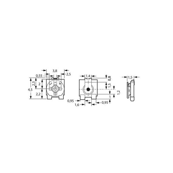 Trimer SMD 100K ROHM 0,1W - POTRSMD-100K