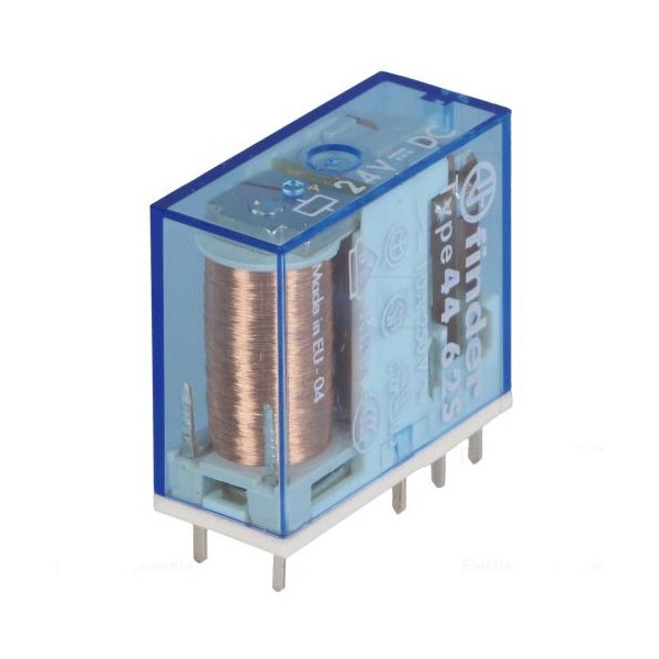 Rele Finder 44.62 24V DC 10A 2CO - RELF4462-24