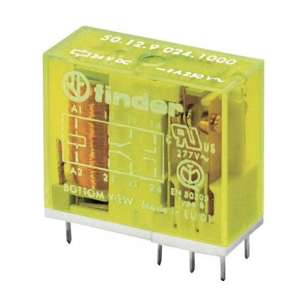 Rele Finder  2CO 8A, 24V DC  50.12.9.024 - RELF5012-24DC