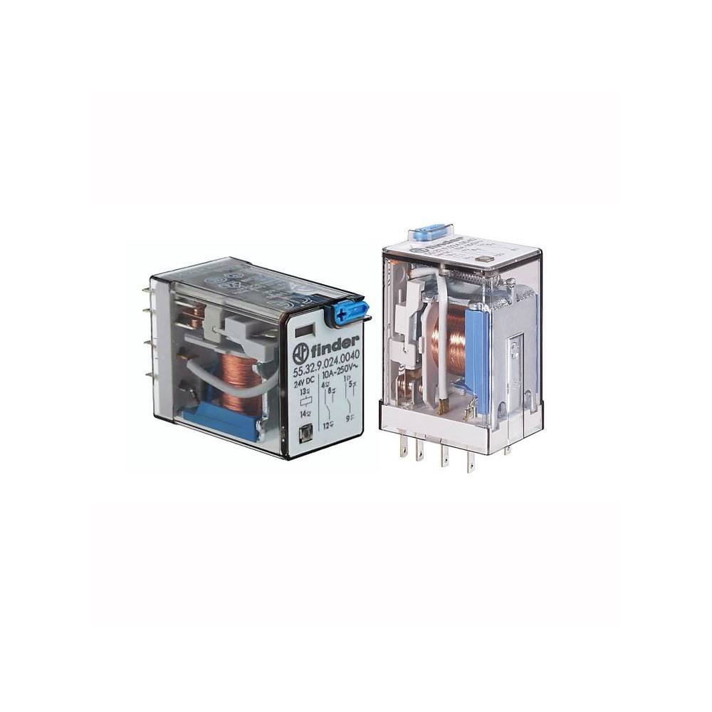 Rele Finder 12VDC 2X10A  55.32.9.012 - RELF5532-12