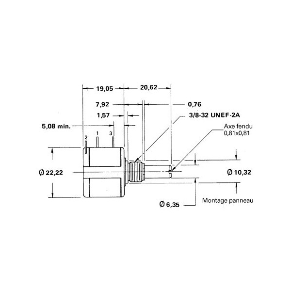 Viseobrtni poten. 2W 500E VISHAY-SPECTROL - POVI-500