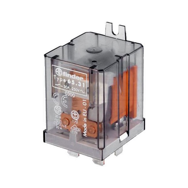 Relej snage 230VAC 1a 30A max.400VAC 7250Ohm AgCdO, Faston - RELF6531-230