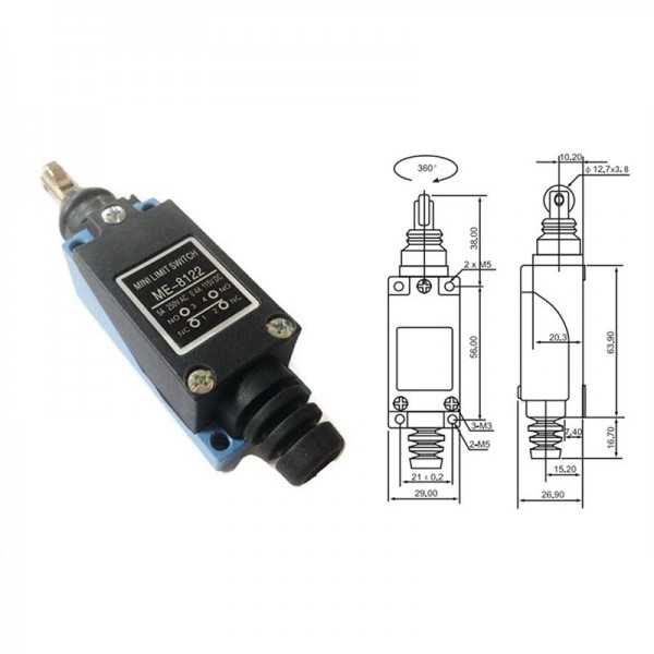 Granični prekidač  ME-8122, 5A/250VAC - PREG-8122