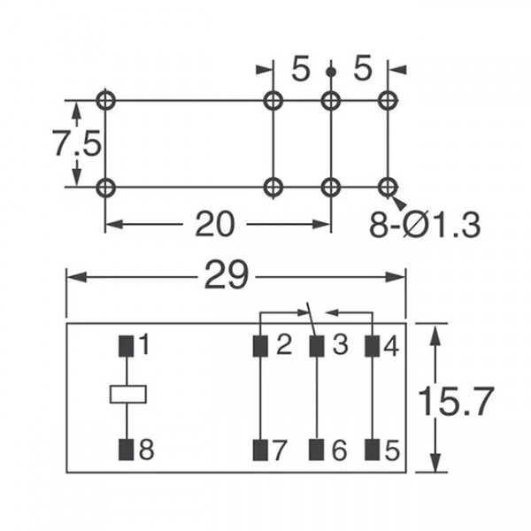 Relej 1xU 16A 24V 1440R Omron - RELG2RL1E-24